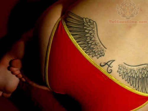 Wings Tattoos On Lowerback